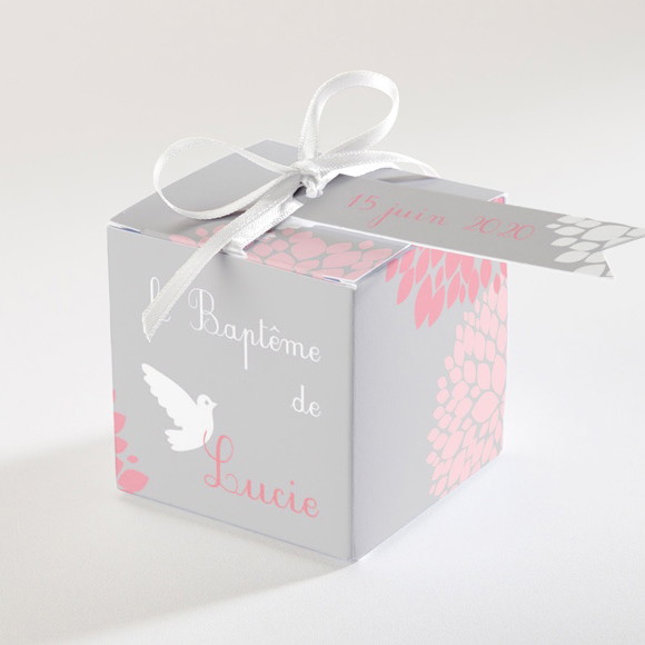 Boîte de dragées baptême Tendre Bonheur réf.N340120