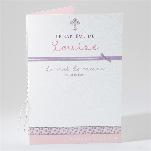 Livret de messe baptême Simple et épuré réf.N49122