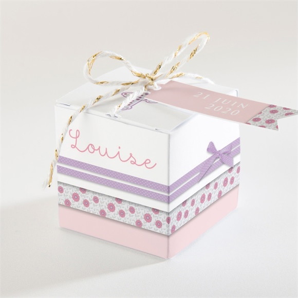 Boîte de dragées baptême Simple et épuré réf.N340122