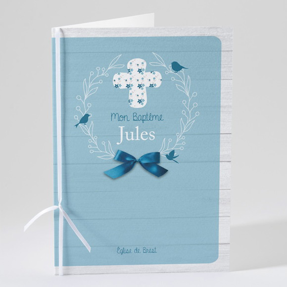 Livret de messe baptême Noeud et croix réf.N49123