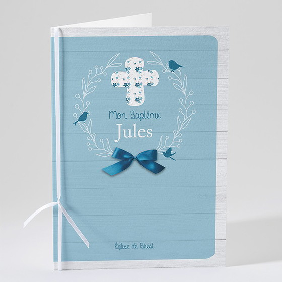 Livret de messe baptême noeud et croix