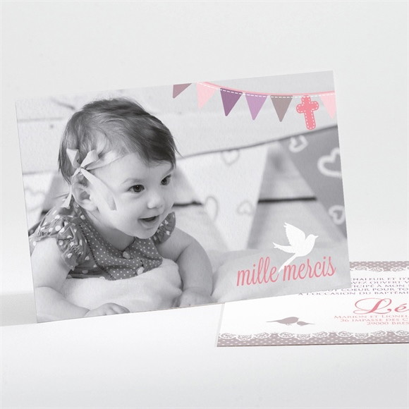 Remerciement baptême Rondeur et douceur ! réf.N111199