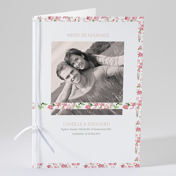 Livret de messe mariage fraicheur