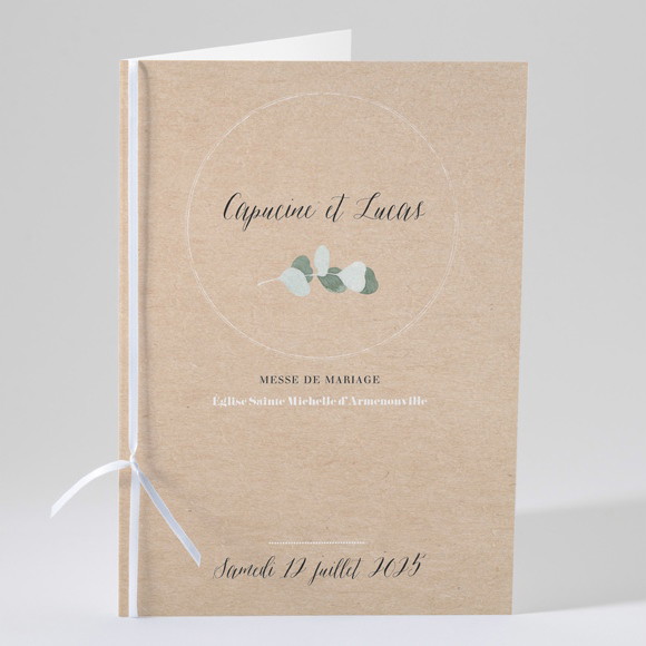 Livret de messe mariage Bel Eucalyptus réf.N49133