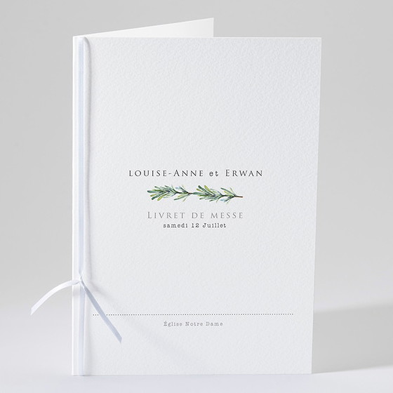 Livret de messe mariage poésie et photo