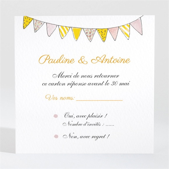 Carton réponse mariage Connivence réf.N3001419