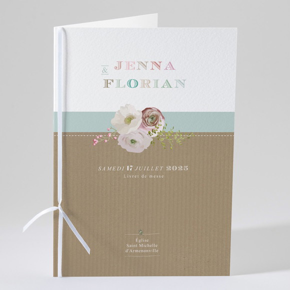 Livret de messe mariage Naturel réf.N49139
