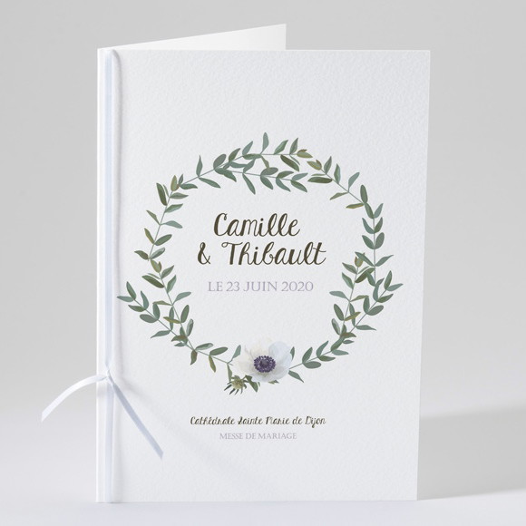 Livret de messe mariage Couronne d'olivier réf.N49141