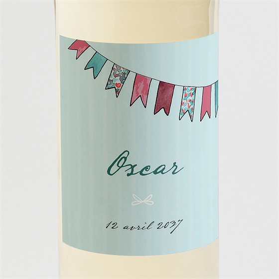Etiquette de bouteille naissance ma guirlande