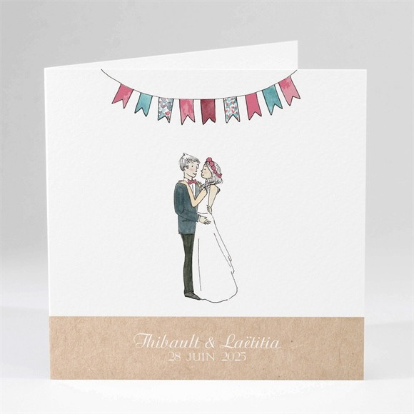 Faire-part mariage Nos 2 petits mariés réf.N45186