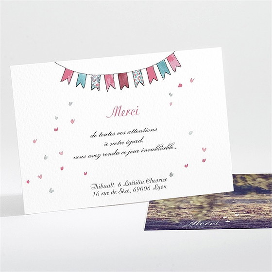 Remerciement mariage nos 2 petits mariés