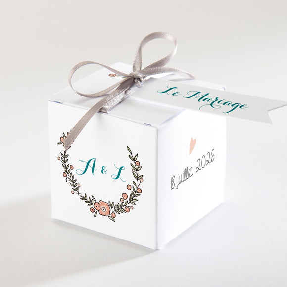 Boîte de dragées mariage Love Bohème réf.N340128