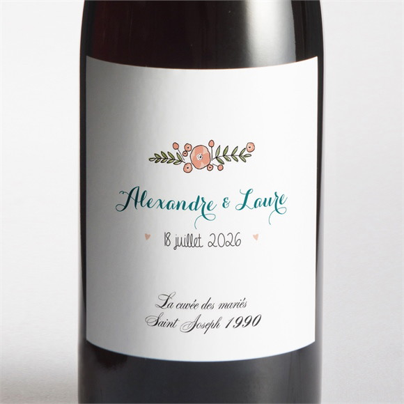 Etiquette de bouteille mariage Love Bohème réf.N3001428