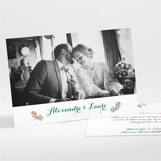 Remerciement mariage love bohème