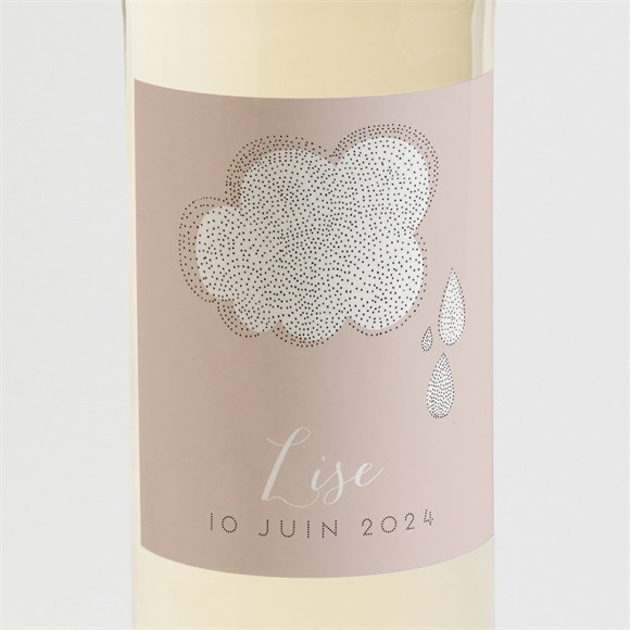 Etiquette de bouteille naissance Pluie de poésie réf.N3001430