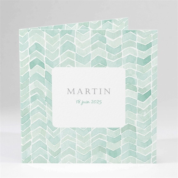 Faire-part naissance Chevrons pastel réf.N45189
