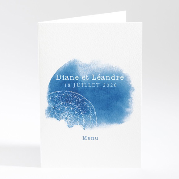 Menu mariage Perle d'Aquarelle réf.N401809