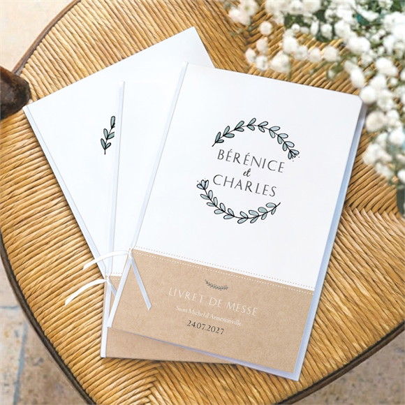 Livret de messe mariage Avec programme réf.N49155