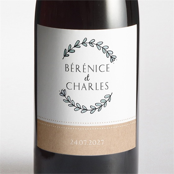 Etiquette de bouteille mariage avec programme