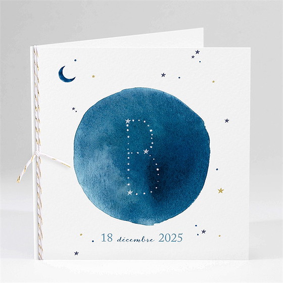 Faire-part naissance nuit étoilée