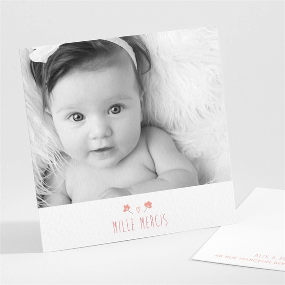 Remerciement naissance Elle réf.N30155