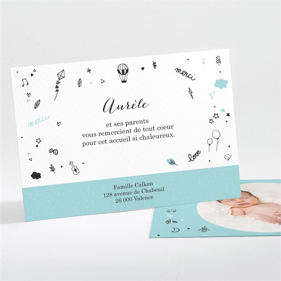 Remerciement naissance Mon musicien réf.N111217