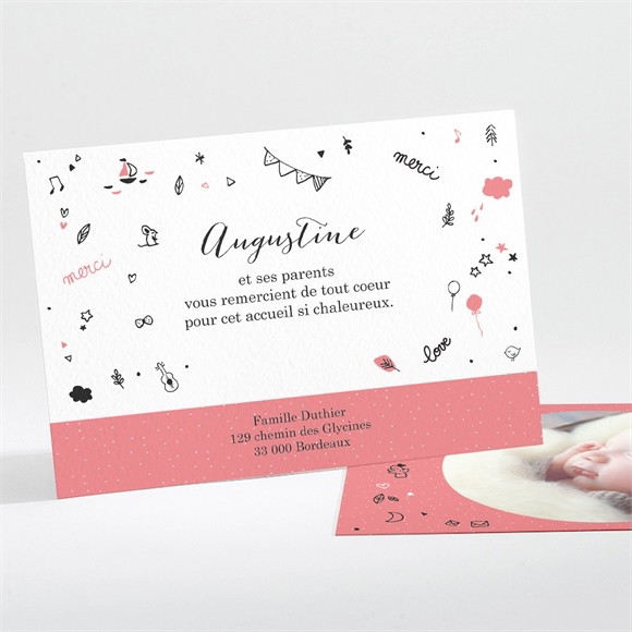 Remerciement naissance Le Musicien réf.N111218