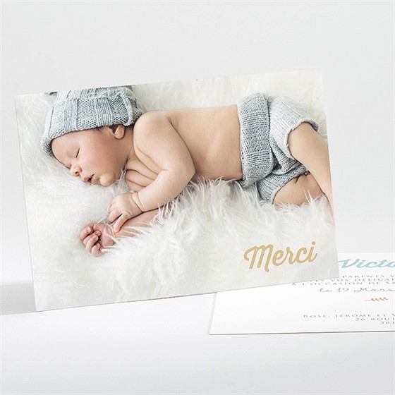 Remerciement naissance son initiale