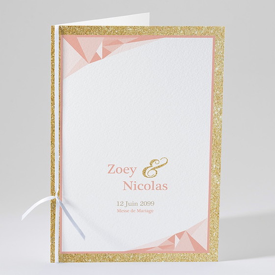 Livret de messe mariage formes géométriques tendance