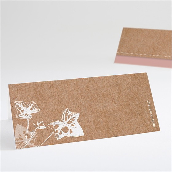 Marque-place mariage lierre grimpant