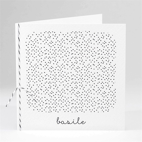 Faire-part naissance pois graphiques