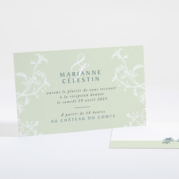 Carton d'invitation mariage Gravure chic réf.N16121