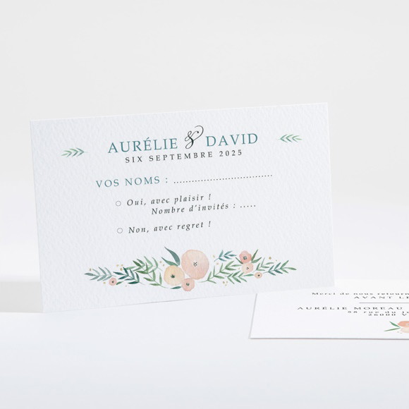 Carton réponse mariage Printemps! réf.N16124
