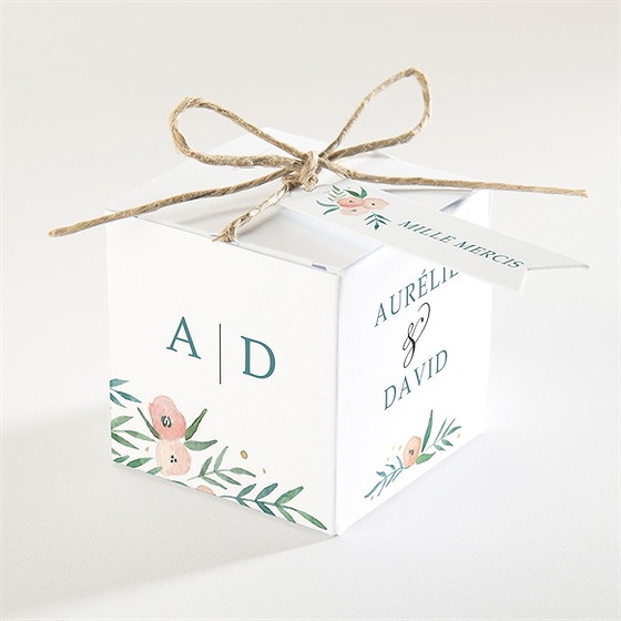 Boîte de dragées mariage printemps!