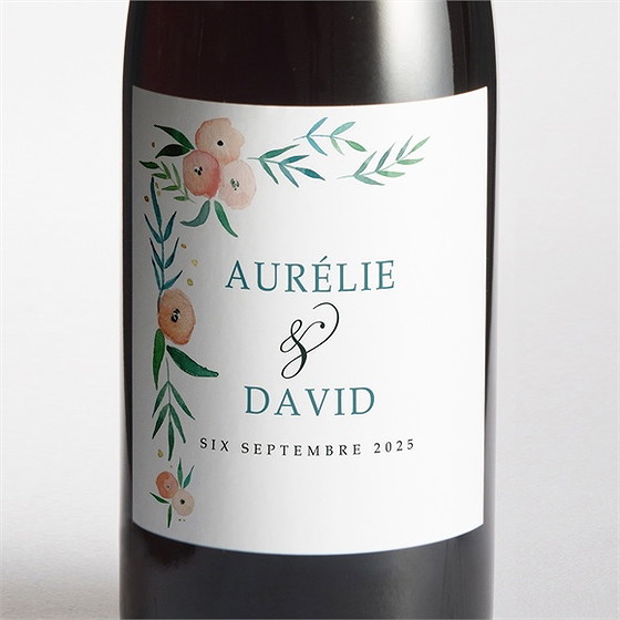 Etiquette de bouteille mariage printemps!