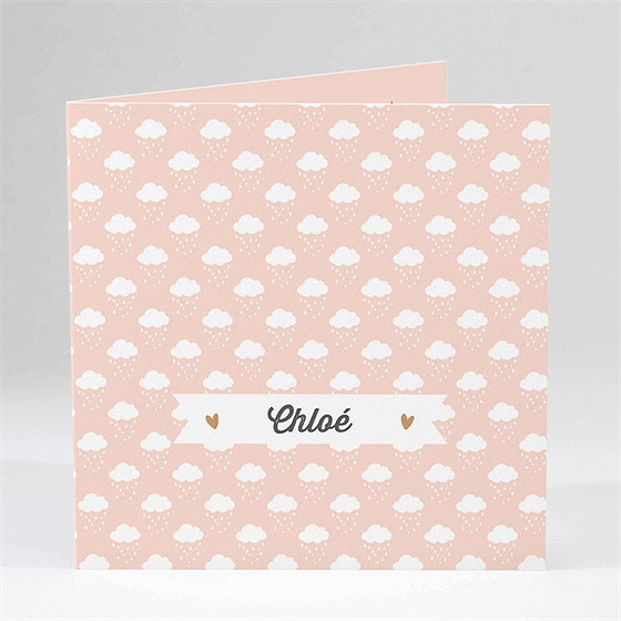 Faire-part naissance motifs à nuages photo