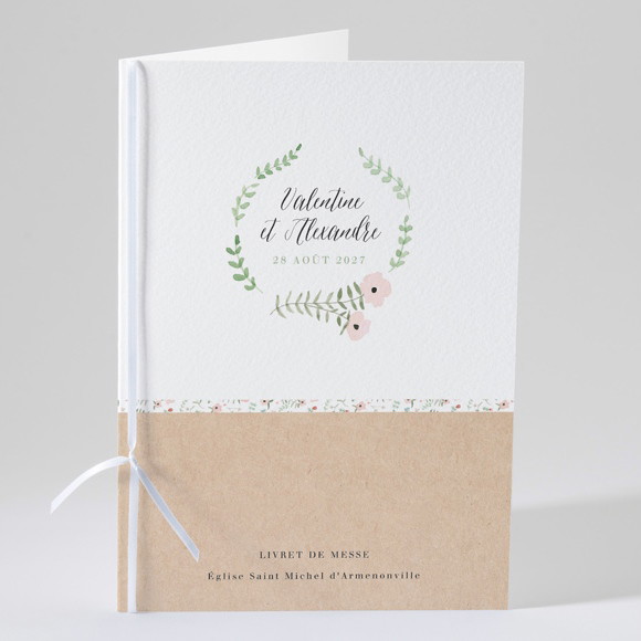 Livret de messe mariage Fraicheur d'été réf.N49164