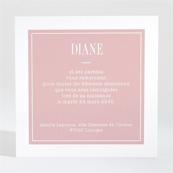 Remerciement naissance pour elle