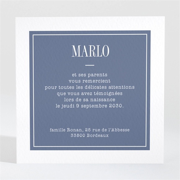 Remerciement naissance Le voici réf.N3001468