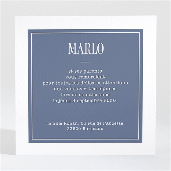 Remerciement naissance le voici