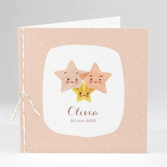 Faire-part naissance ma tribu rose réf.N451117