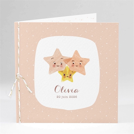 Faire-part naissance ma tribu rose