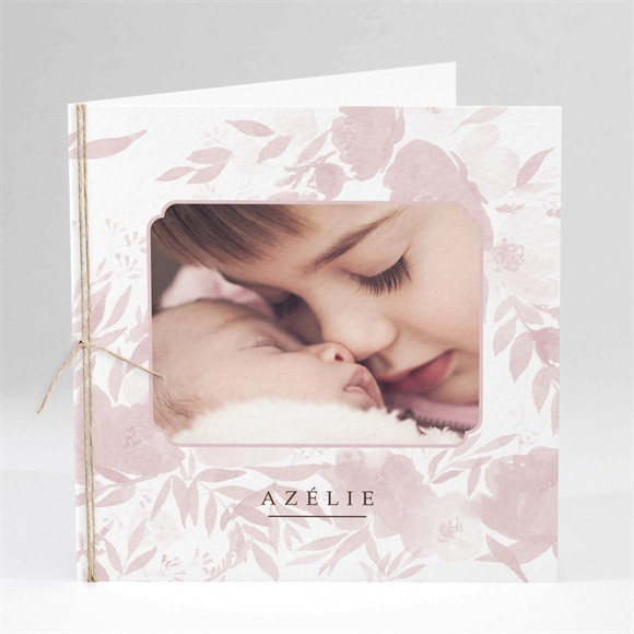 Faire-part naissance Aquarelle vintage réf.N45195