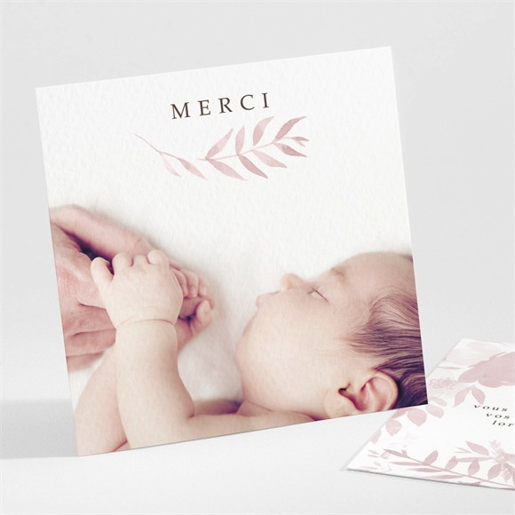 Remerciement naissance Aquarelle vintage réf.N30161