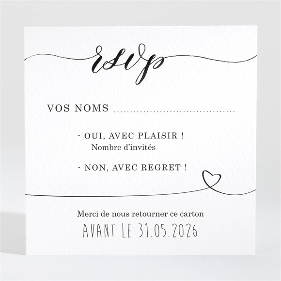 Carton réponse mariage Dis moi Oui! réf.N3001482