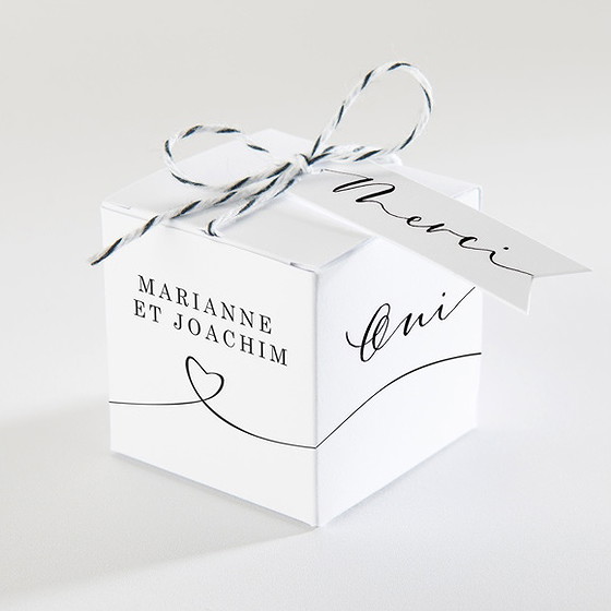 Boîte de dragées mariage dis moi oui!