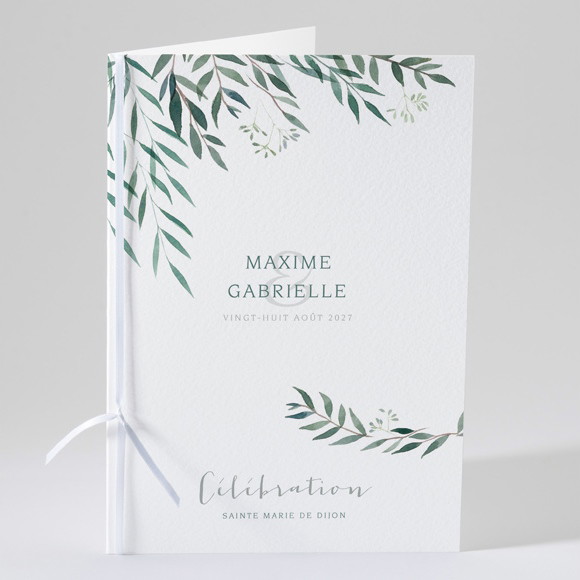 Livret de messe mariage Douceur du pinceau réf.N49171