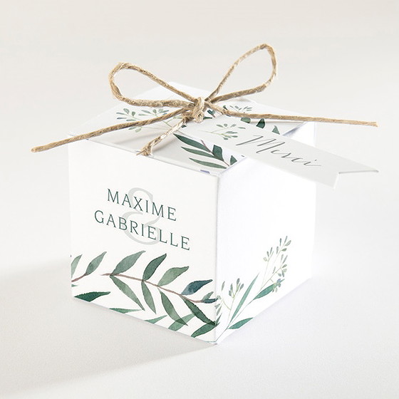 Boîte de dragées mariage douceur du pinceau