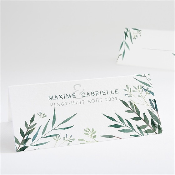 Marque-place mariage douceur du pinceau