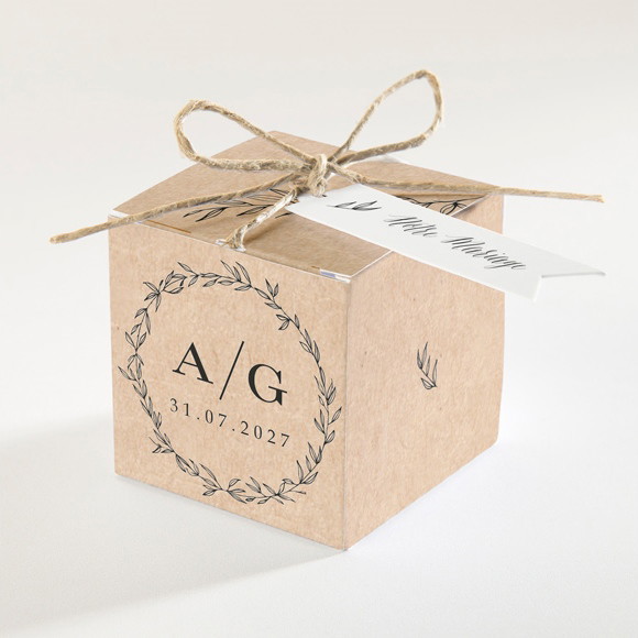 Boîte de dragées mariage Douce harmonie réf.N340147